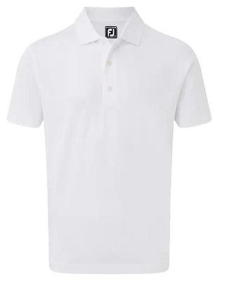 FootJoy Stretch Pique Solid Rib Knit Collar pánské polo, bílé