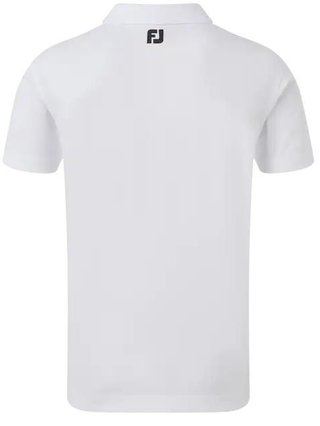 FootJoy Stretch Pique Solid Rib Knit Collar pánské polo, bílé