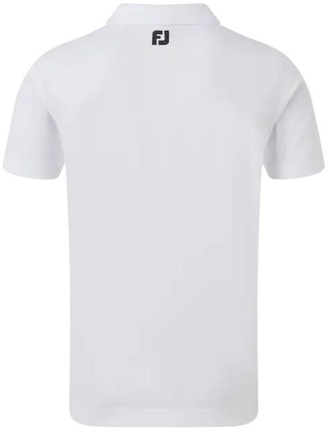 FootJoy Stretch Pique Solid Rib Knit Collar pánské polo, bílé