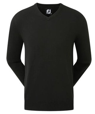 FootJoy Wool Blend V-Neck pánský svetr, černý