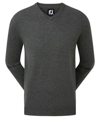 FootJoy Wool Blend V-Neck pánský svetr, tmavě šedý
