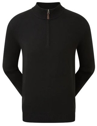 FootJoy Wool Blend 1/2 Zip pánský svetr, černý