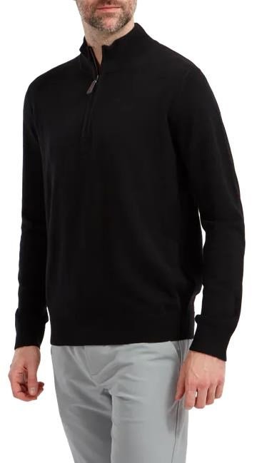 FootJoy Wool Blend 1/2 Zip pánský svetr, černý