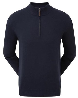FootJoy Wool Blend 1/2 Zip pánský svetr, tmavě modrý