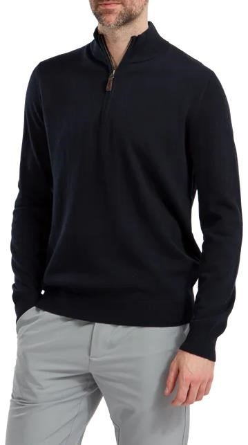 FootJoy Wool Blend 1/2 Zip pánský svetr, tmavě modrý