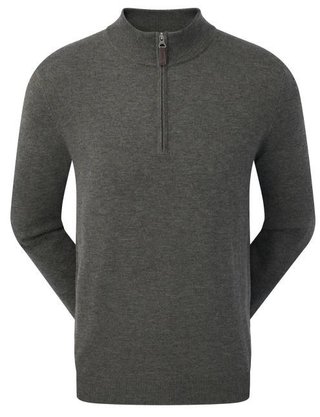 FootJoy Wool Blend 1/2 Zip pánský svetr, šedý