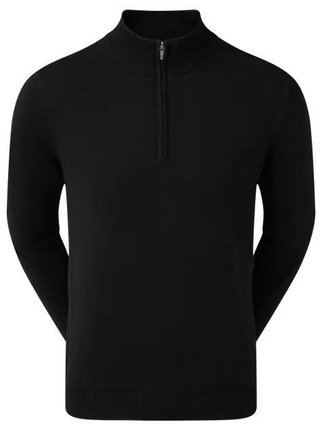 FootJoy Wool Blend Lined 1/2 Zip pánský svetr, černý
