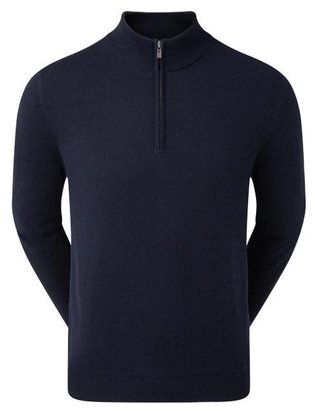 FootJoy Wool Blend Lined 1/2 Zip pánský svetr, tmavě modrý