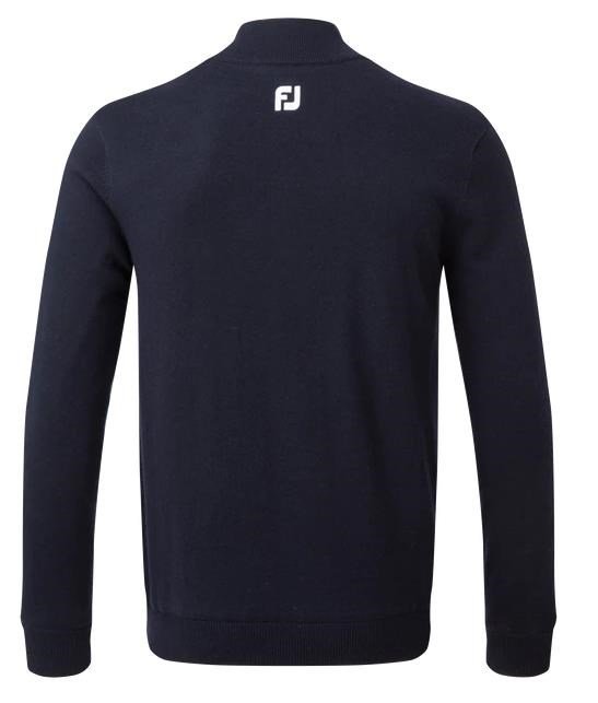 FootJoy Wool Blend Lined 1/2 Zip pánský svetr, tmavě modrý