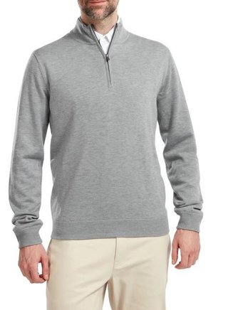 FootJoy Wool Blend Lined 1/2 Zip pánský svetr, šedý