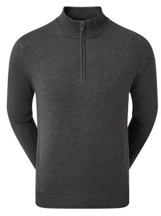 FootJoy Wool Blend Lined 1/2 Zip pánský svetr, charcoal