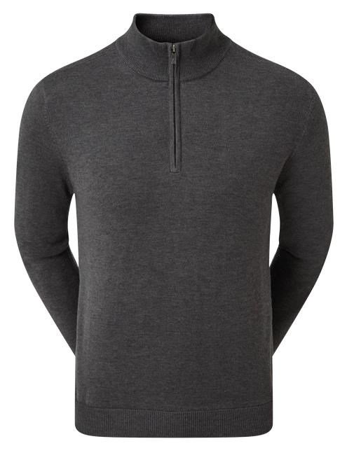 FootJoy Wool Blend Lined 1/2 Zip pánský svetr, charcoal