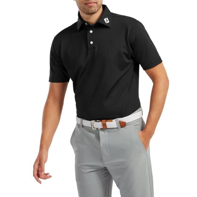 FootJoy Stretch Pique Solid pánské polo, černé