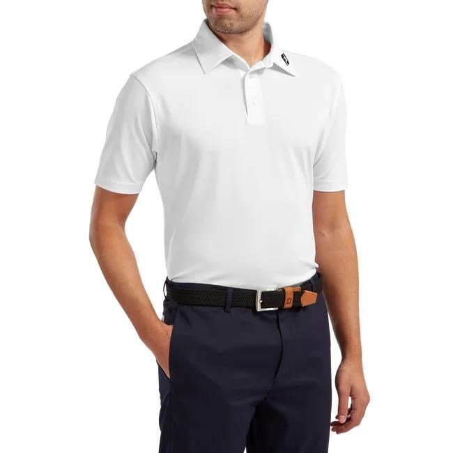 FootJoy Stretch Pique Solid pánské polo, bílé