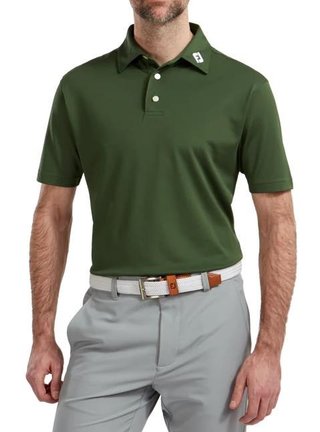 FootJoy Stretch Pique Solid pánské polo, olive