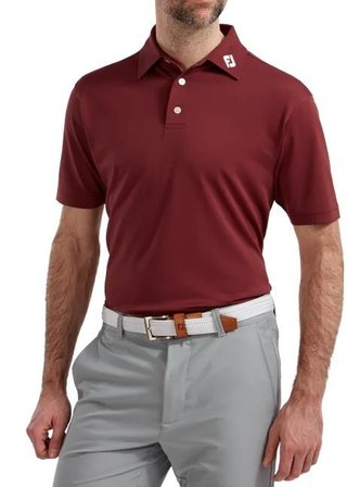 FootJoy Stretch Pique Solid pánské polo, maroon