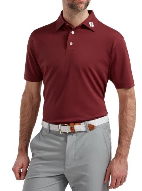 FootJoy Stretch Pique Solid pánské polo, maroon