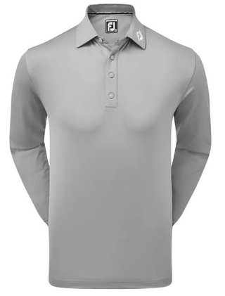 FootJoy Thermocool Self pánské polo s dlouhým rukávem, šedé