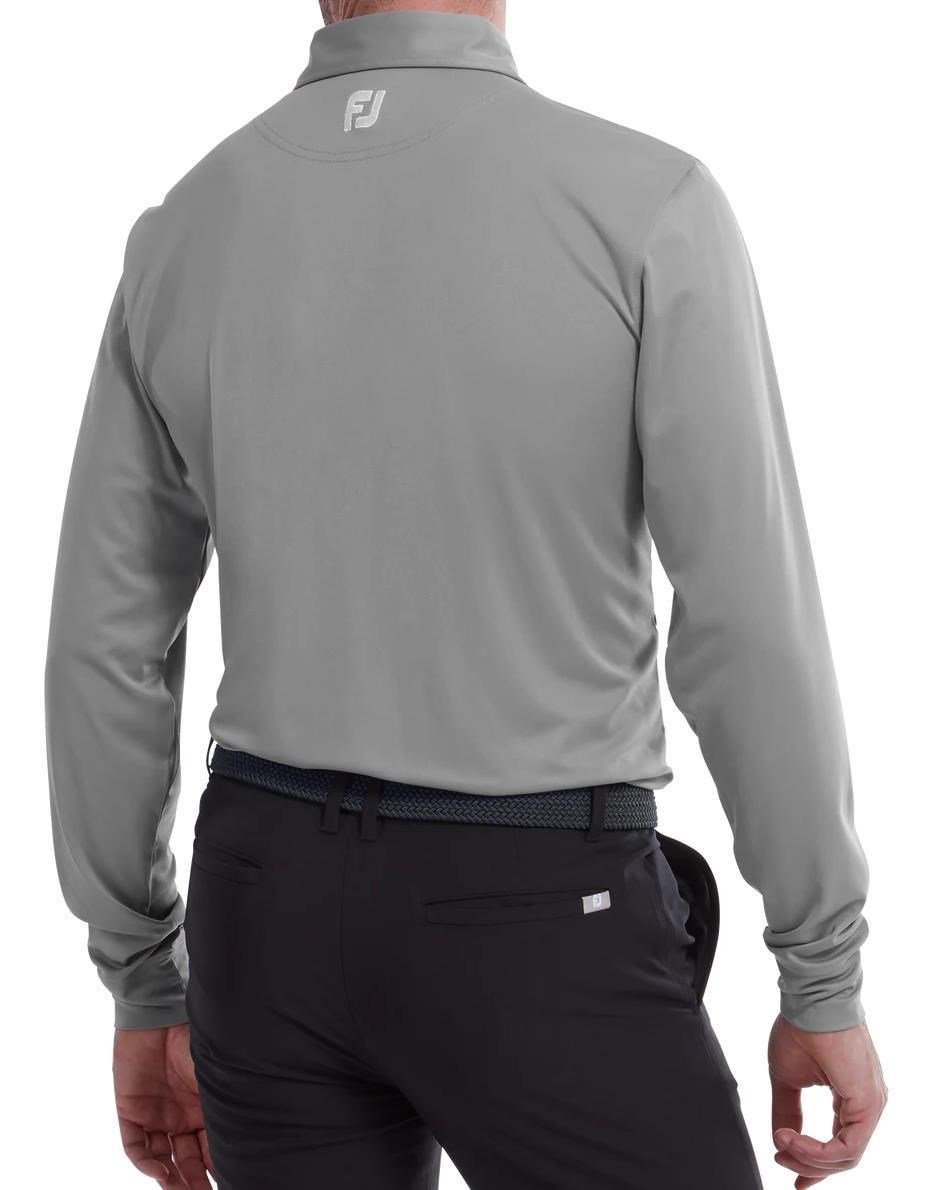 FootJoy Thermocool Self pánské polo s dlouhým rukávem, šedé