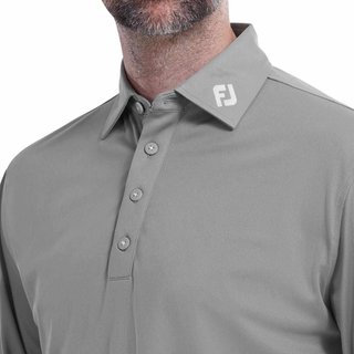 FootJoy Thermocool Self pánské polo s dlouhým rukávem, šedé