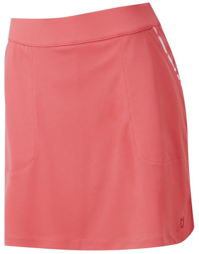 FootJoy Interlock Watercolour Trim golfová sukně, bright coral