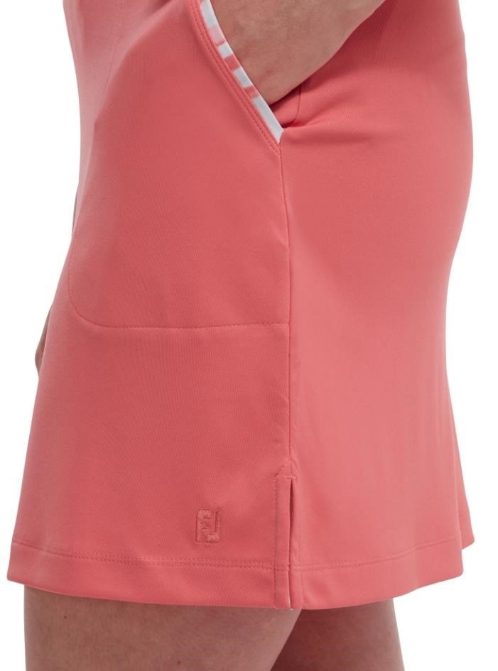 FootJoy Interlock Watercolour Trim golfová sukně, bright coral