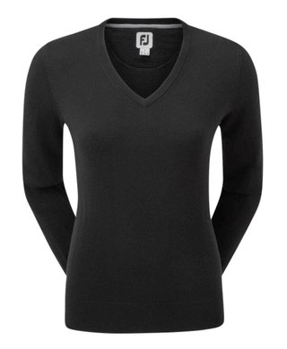 FootJoy Wool Blend V-Neck dámský svetr, černý