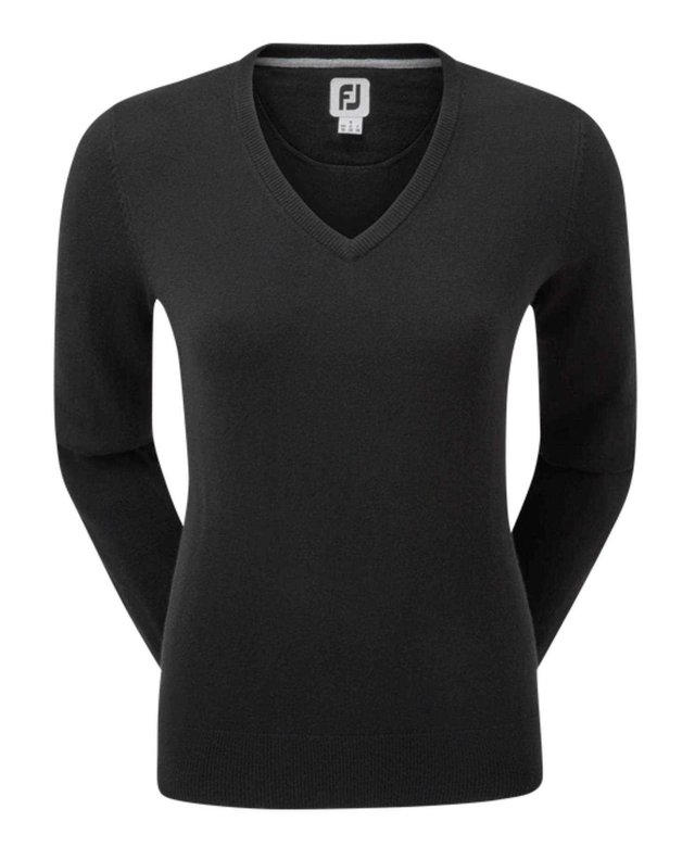 FootJoy Wool Blend V-Neck dámský svetr, černý