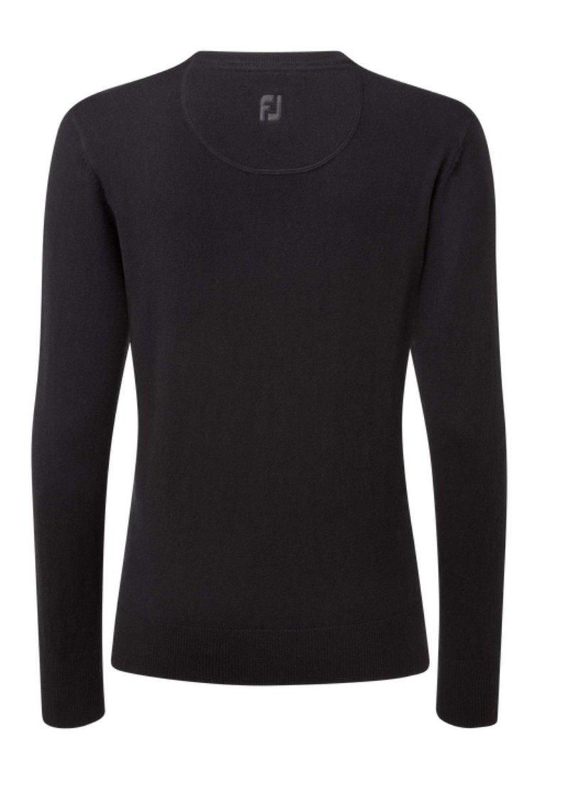 FootJoy Wool Blend V-Neck dámský svetr, černý