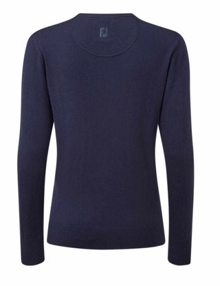 FootJoy Wool Blend V-Neck dámský svetr, tmavě modrý