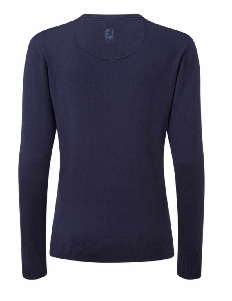 FootJoy Wool Blend V-Neck dámský svetr, tmavě modrý