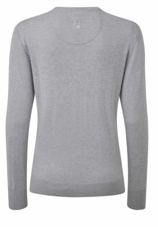 FootJoy Wool Blend V-Neck dámský svetr, šedý