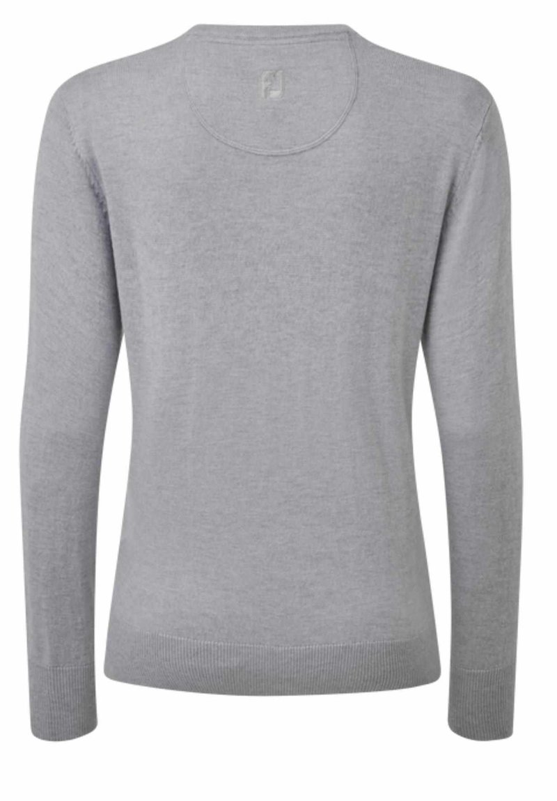 FootJoy Wool Blend V-Neck dámský svetr, šedý
