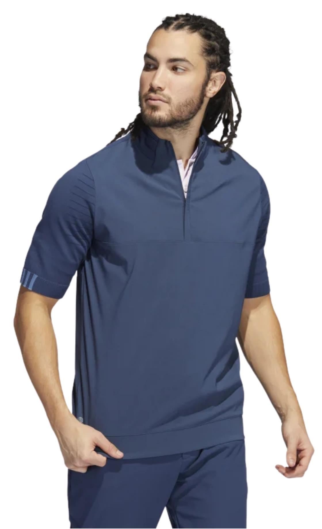 Adidas Primeknit Statement 1/4 Zip pánská mikina, modrá