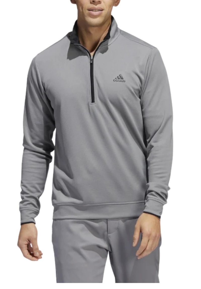 Adidas Quarter Zip pánská mikina, šedo/černá