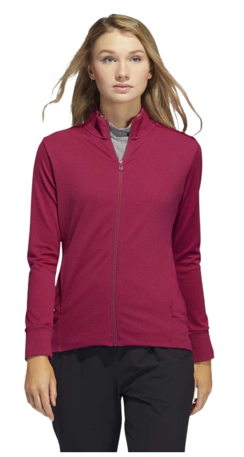 Adidas Textured Full-Zip dámská mikina, červená