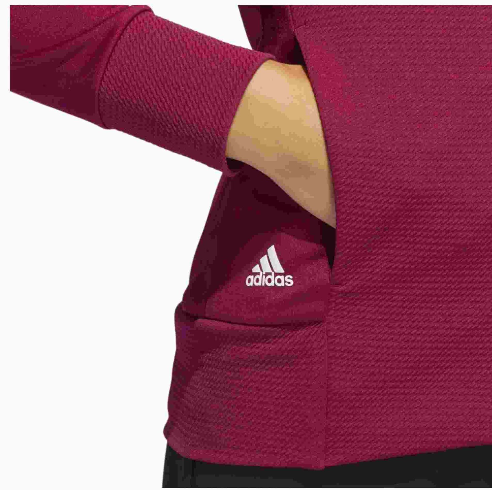 Adidas Textured Full-Zip dámská mikina, červená