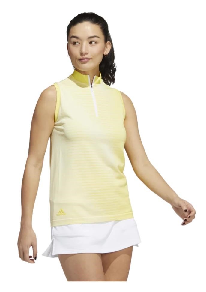 Adidas Primeknit dámské polo bez rukávů, žluté