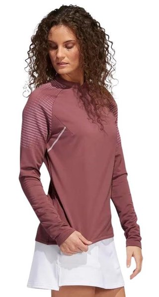 Adidas Cold Rdy Long Sleeve Top Mock dámská mikina, burgundy