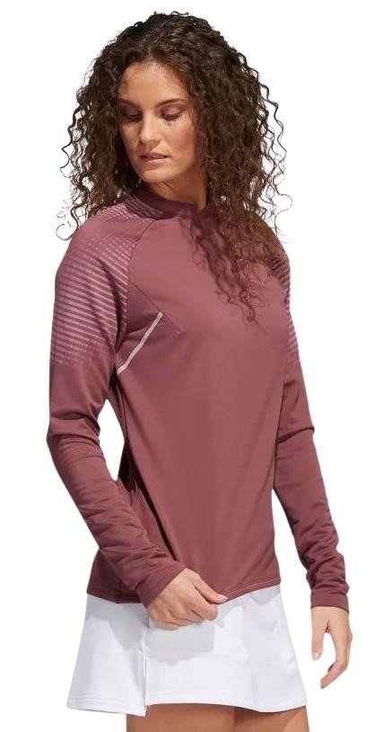 Adidas Cold Rdy Long Sleeve Top Mock dámská mikina, burgundy