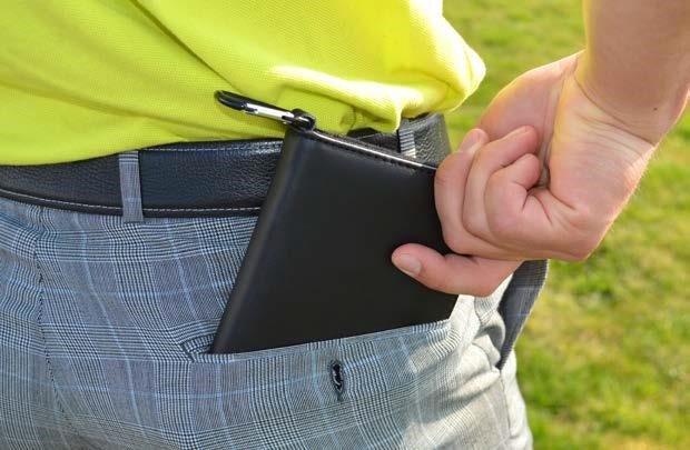 PGA Tour kožený držák score karty s příslušenstvím