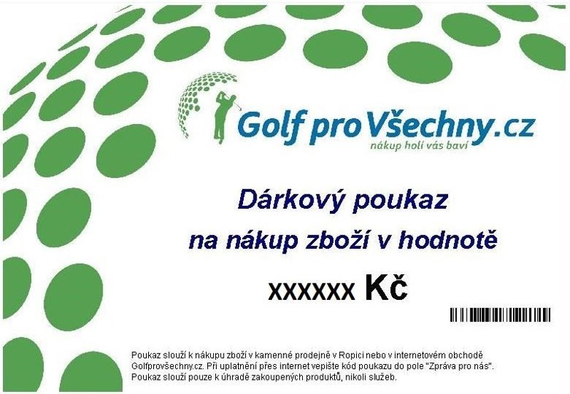 Dárkový poukaz na nákup v libovolné hodnotě