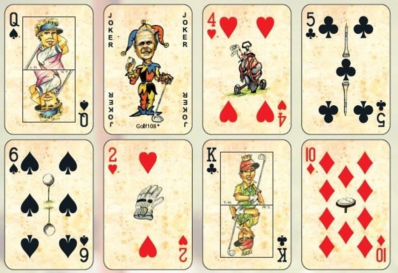 Golfové hrací karty pro Canastu, edice Retro