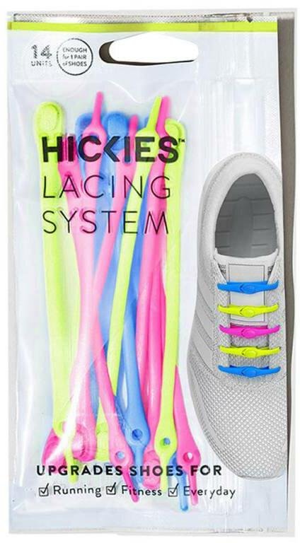 Hickies (14ks) - barevné/neon elastické tkaničky, neon multi