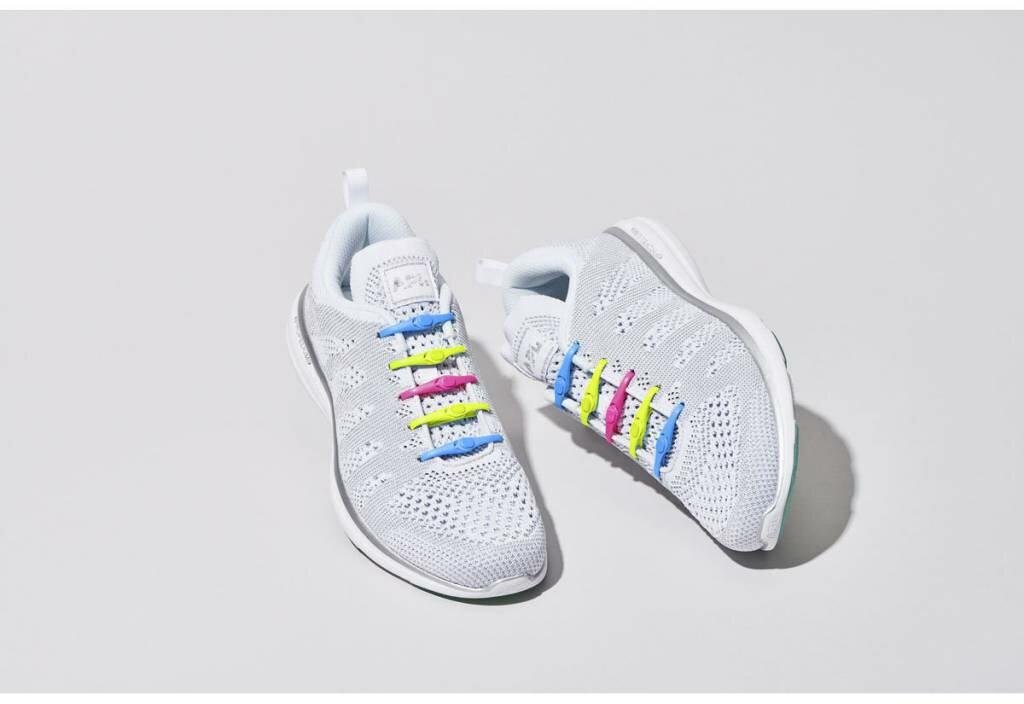 Hickies (14ks) - barevné/neon elastické tkaničky, neon multi