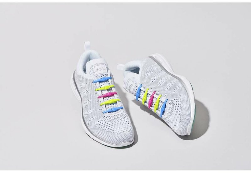 Hickies (14ks) - barevné/neon elastické tkaničky, neon multi