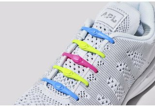 Hickies (14ks) - barevné/neon elastické tkaničky, neon multi