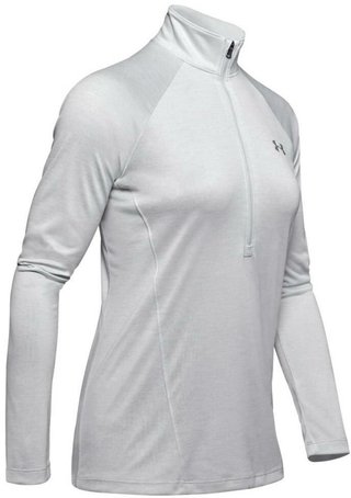 Under Armour New Tech 1/2 Zip Twist dámská lehká mikina, šedá