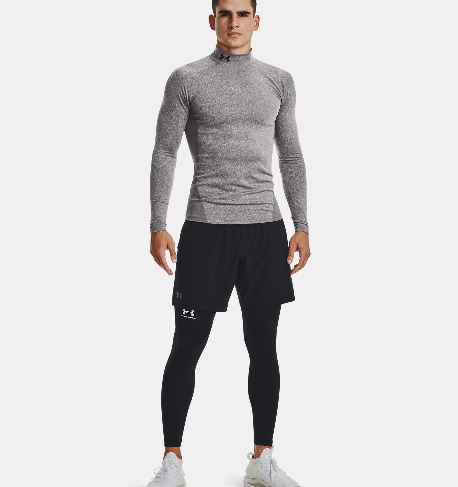 Under Armour ColdGear® Compression Mock pánský top, šedý