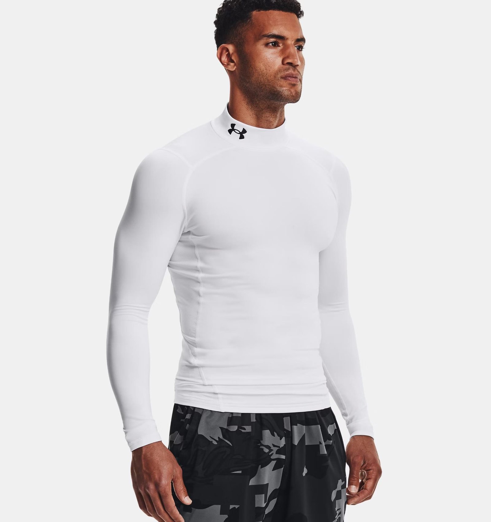 Under Armour ColdGear® Compression Mock pánský top, bílý